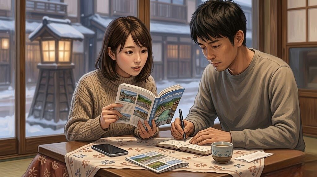 草津温泉を1泊2日で楽しむカップル旅行の計画術