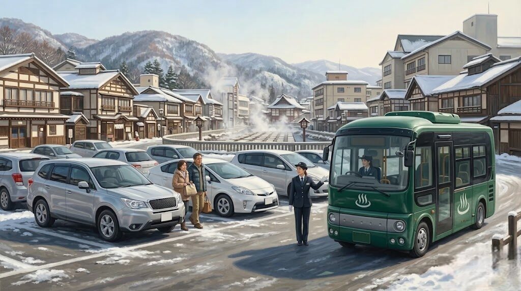 車利用時に便利な無料駐車場と町内巡回バスの活用