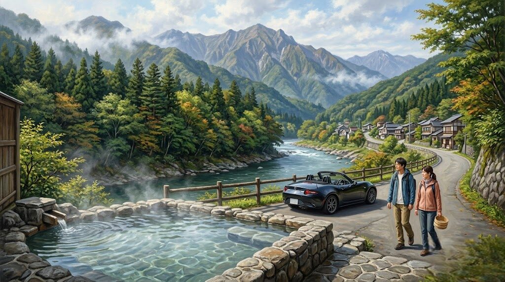 群馬の水上温泉でのドライブ旅！絶景露天風呂と日帰り観光ガイド