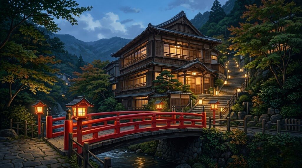 伊香保温泉で千と千尋の旅館を巡る!横手館や赤い橋の聖地ガイド