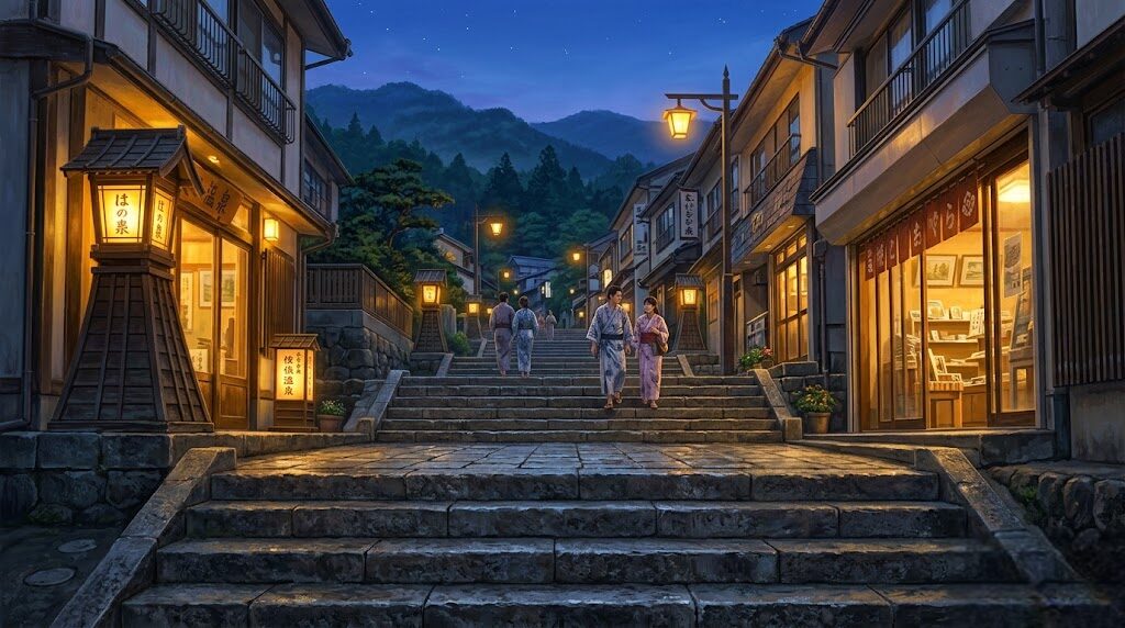 伊香保温泉の石段街は夜何時まで？ライトアップと深夜営業店ガイド