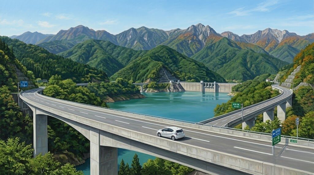 国道145号バイパスを利用する一般道のルート