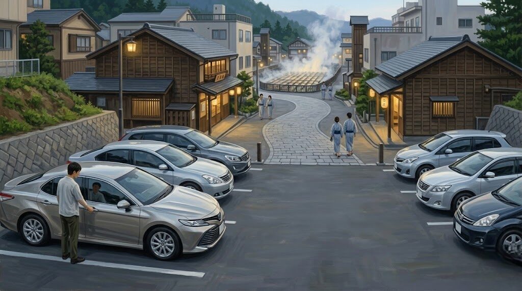 草津温泉の駐車場選びと湯畑への歩行ルート