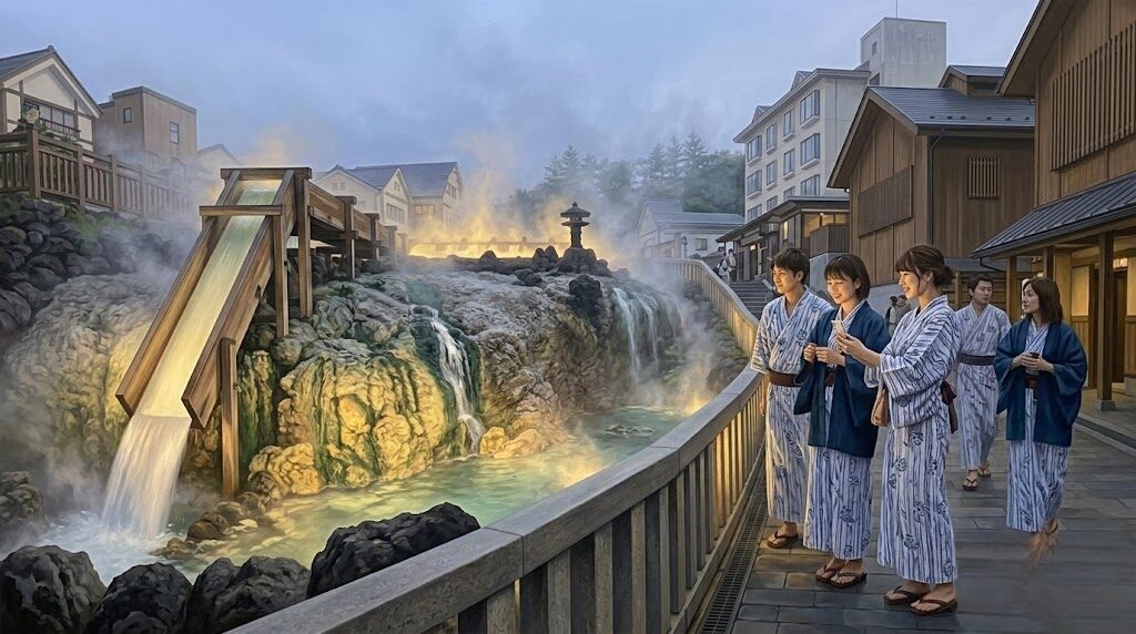 浴衣での散策が最高!温泉街を彩る「湯煙」の魔法