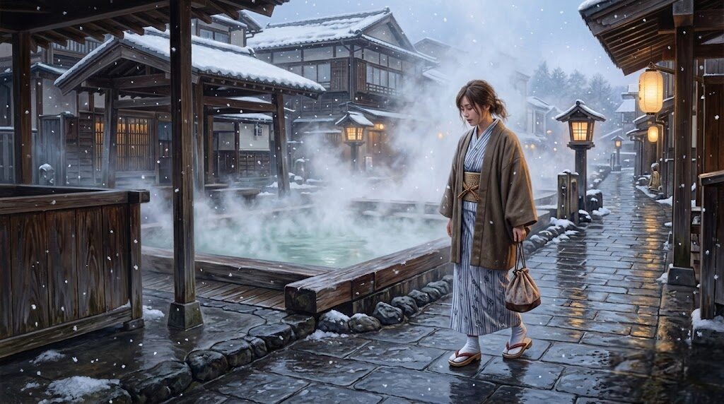 草津温泉の天気や服装の注意点！浴衣の防寒術と滑らない靴の選び方