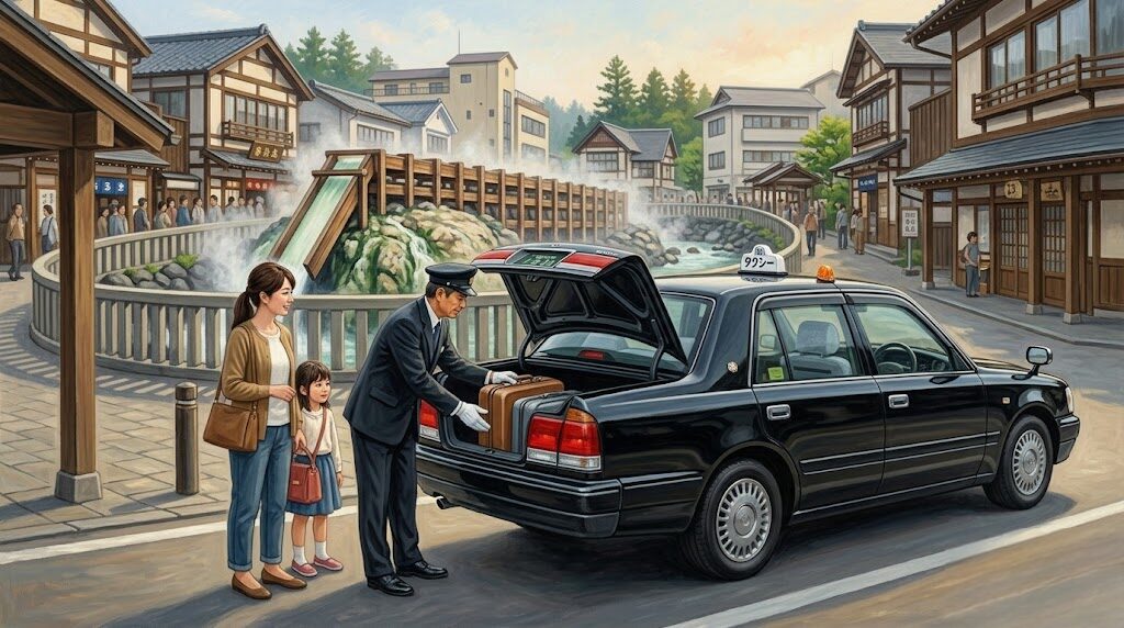 タクシーで草津温泉から四万温泉へ向かう際の料金目安