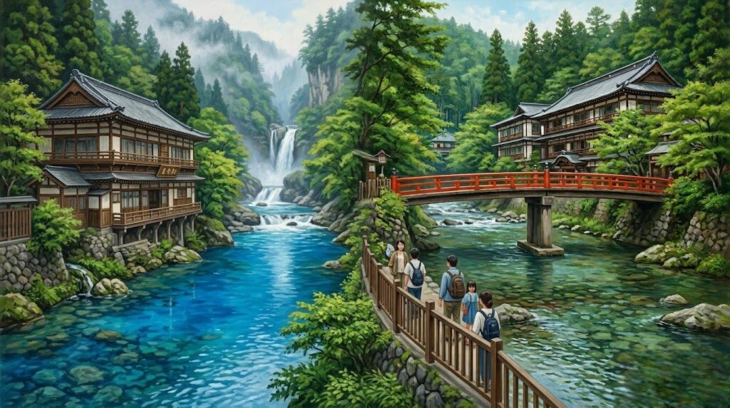 四万ブルーや積善館など四万温泉の観光名所ガイド