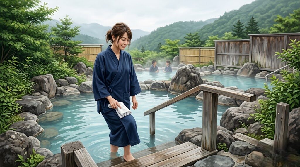 万座温泉の混浴を女性が楽しむコツ！湯あみ着や入り方を徹底解説