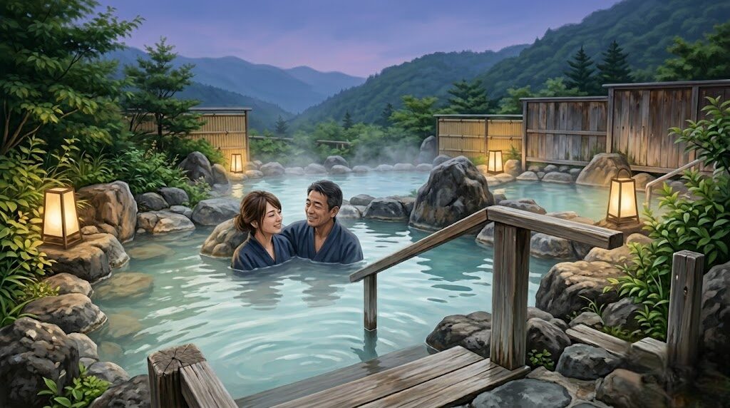 カップルにおすすめな万座温泉の混浴露天風呂3選