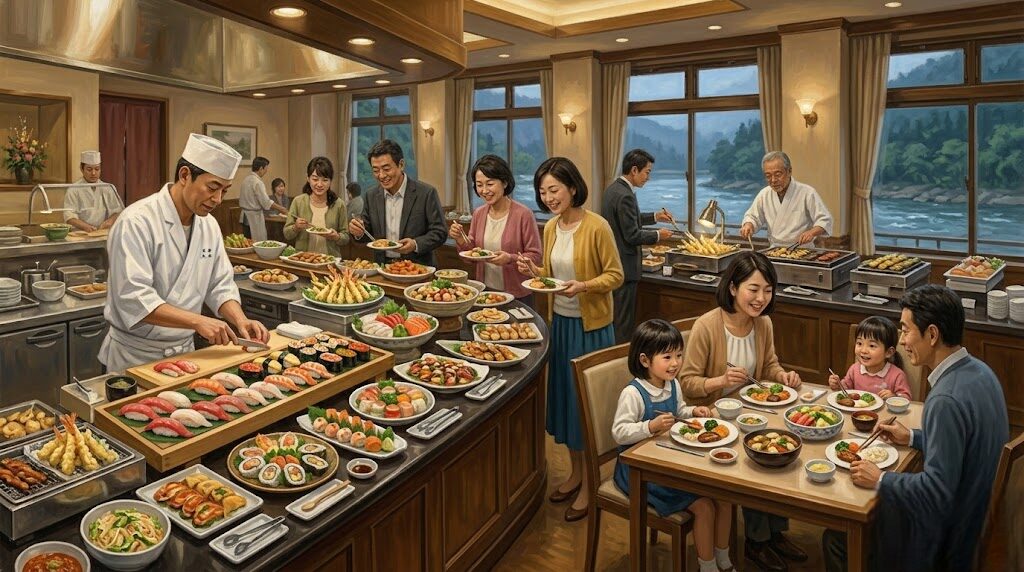 怖いほど満足度が高い豪華バイキングと寿司の質