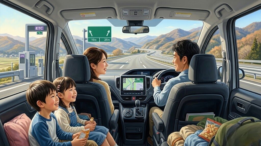 家族旅行なら車が便利！高速道路の料金と走行距離