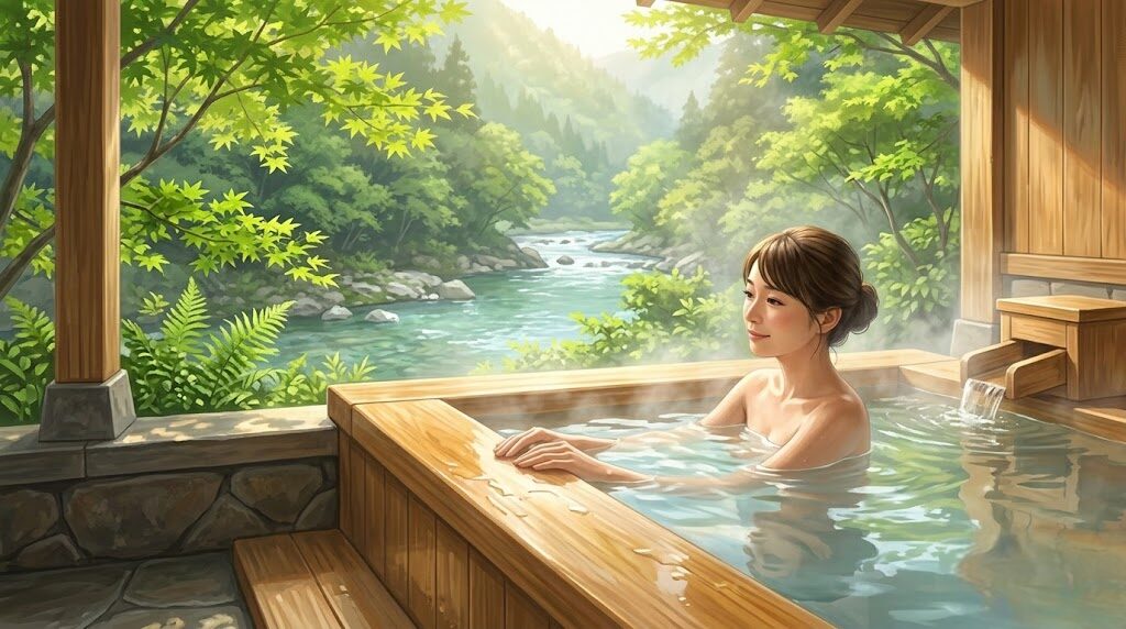 現在の叶に全室完備された源泉かけ流し露天風呂の魅力