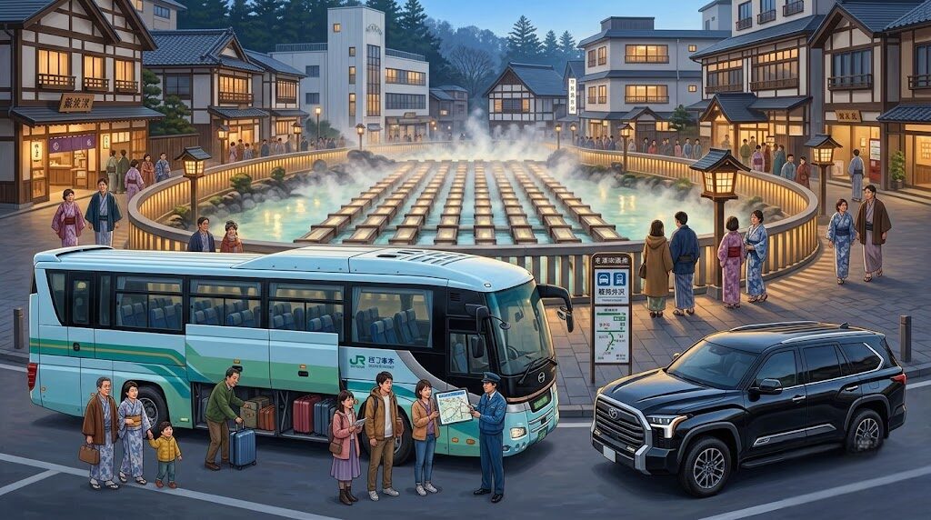 草津温泉から軽井沢アウトレットへ！2026最新のバスや車のルート情報