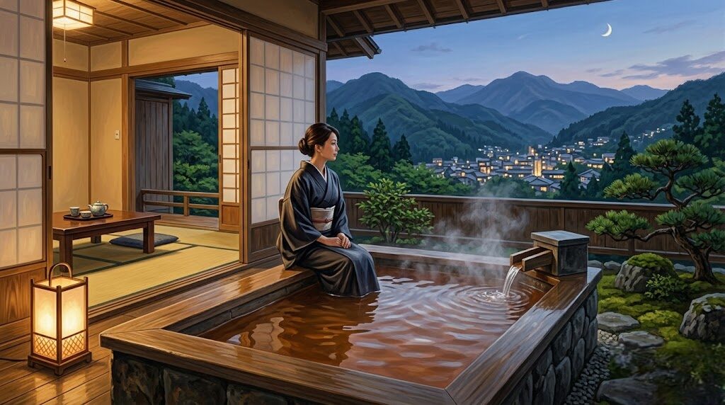 露天風呂付き客室や畳風呂がある人気旅館