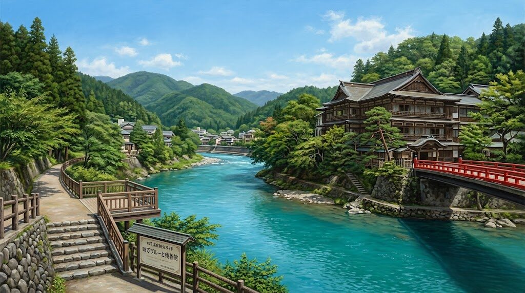 群馬の四万温泉観光ガイド!絶景ブルーと千と千尋のモデルなどを解説