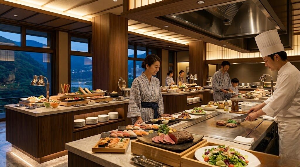 バイキングが人気の鬼怒川温泉宿