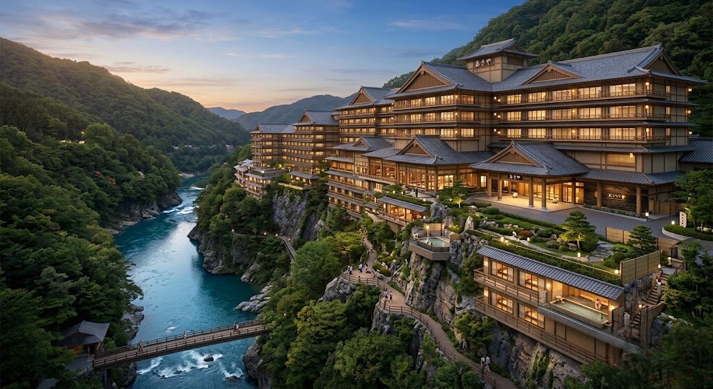 鬼怒川温泉は千と千尋のモデル？あさやの吹き抜けや赤い橋を調査