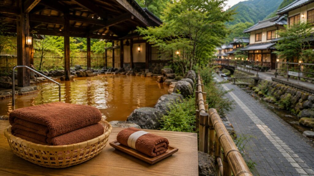 有馬温泉金の湯のタオルと周辺施設を徹底比較