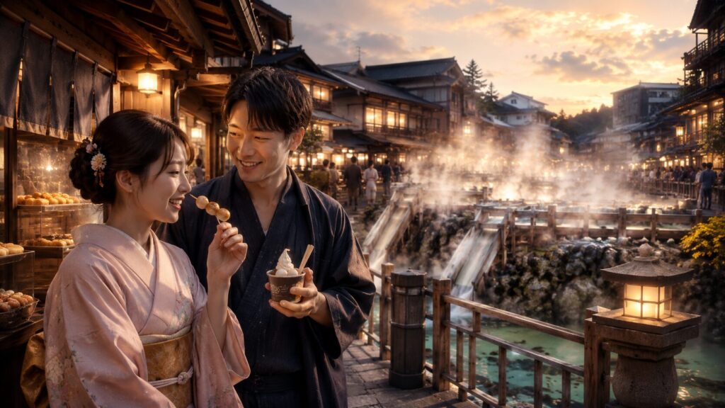 草津温泉の食べ歩きや食事の事情