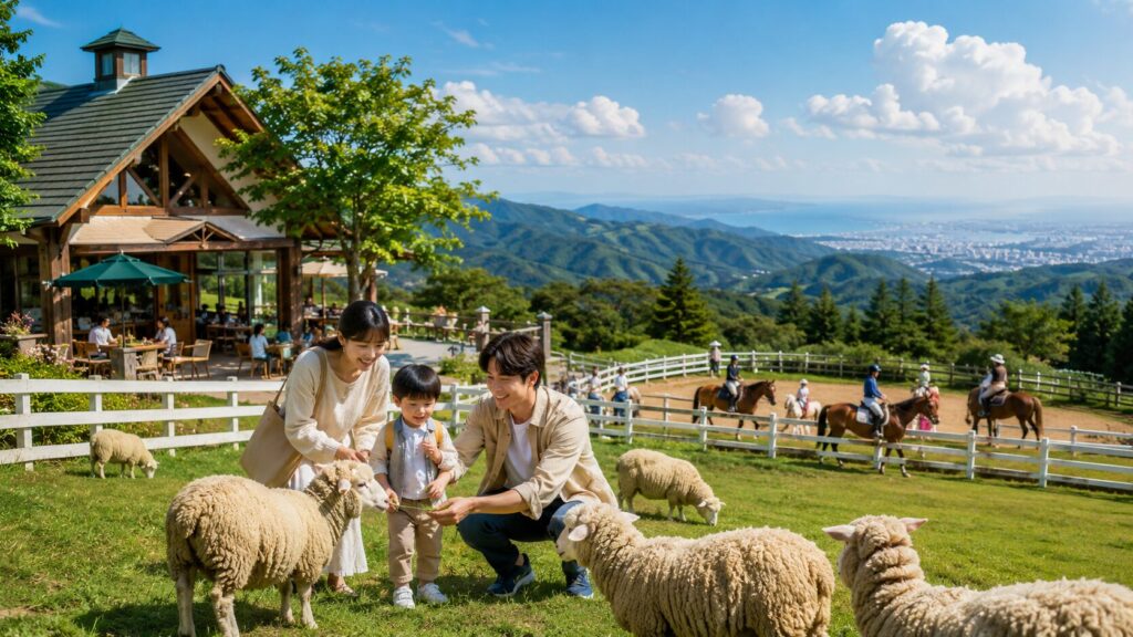 有馬温泉から六甲山牧場への料金と時間を比較